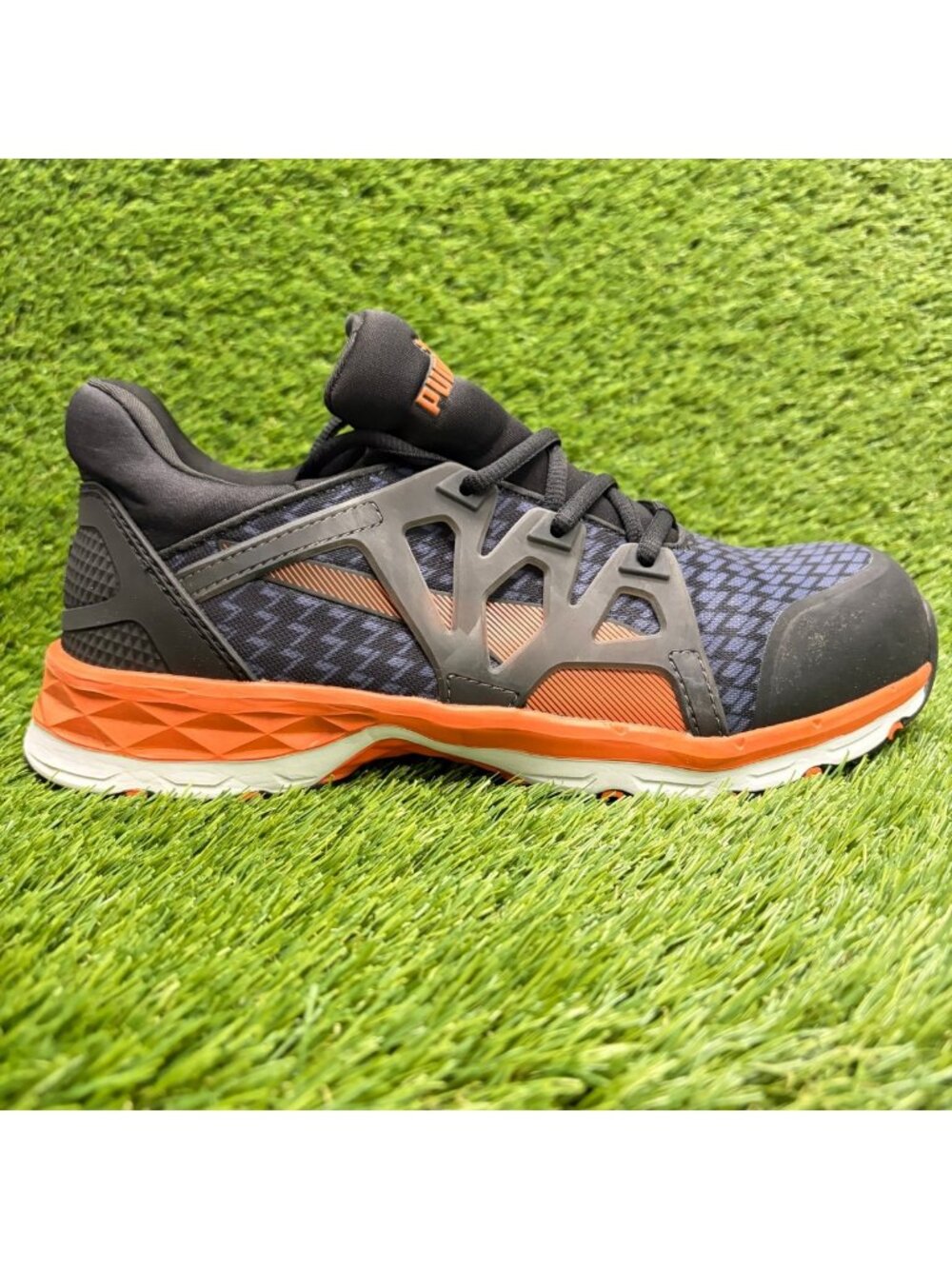 Puma Rush 2.0 Low Mens Size 10 Blue Black Orange Composite Toe Safety Work Shoes